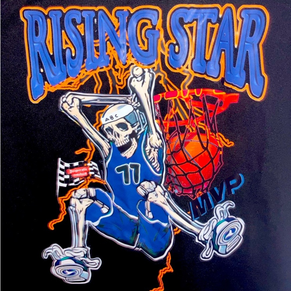 Like New Rising Star Luka Doncic Skeleton T Shirt Men’s Large Dallas Mavericks